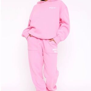 White Fix Offstage Sweatpants Bubblegum